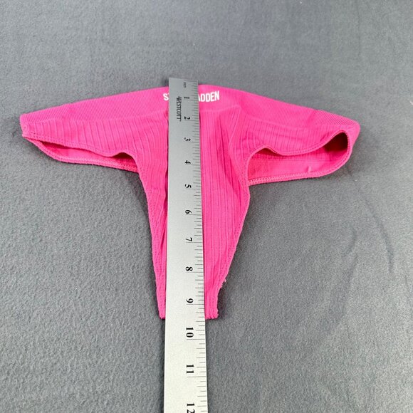Steve Madden Women's Size Medium Panty Thong Seamless Ribbed Pink NWOT - Picture 5 of 6